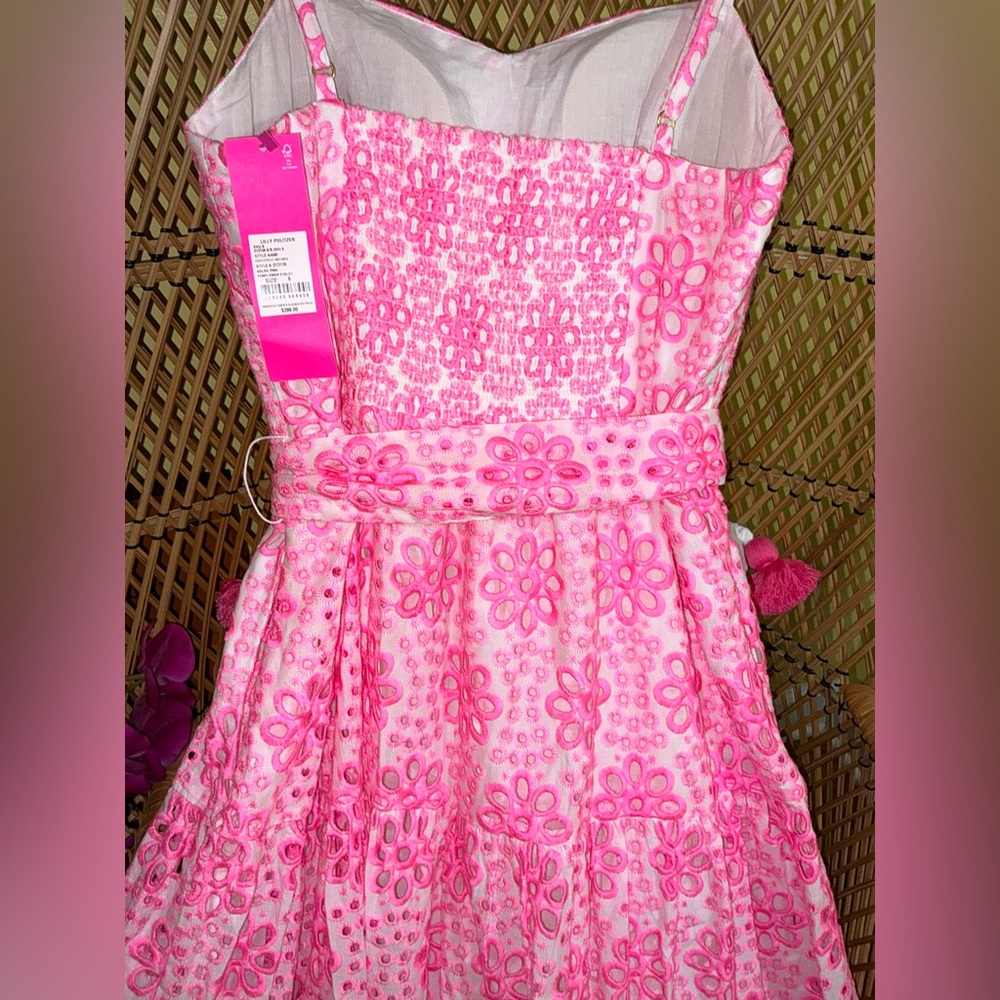 Lilly Pulitzer NWT Kyla Maxi Dress Lilly’s Coral Garden Eyelet Size 12,14 - Picture 13 of 16